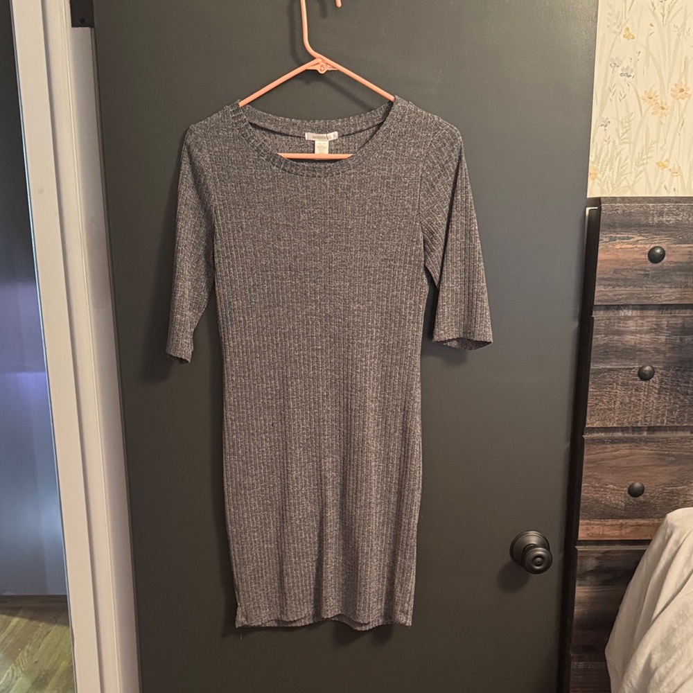Bozzolo Heather Gray Long Sleeve Dress